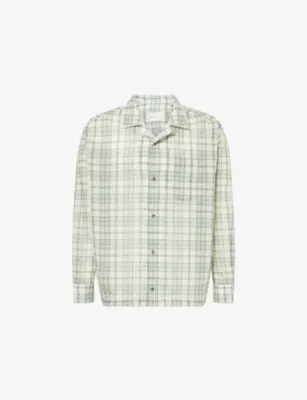 AMI PARIS Boxy Check Cotton-Blend Shirt