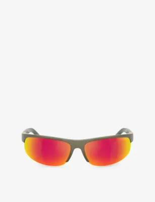MIU MIU MU A02S Oval-Frame Injected Sunglasses