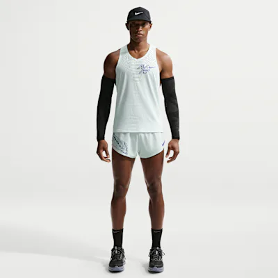 Nike AeroSwift Men's Dri-FIT ADV 5cm (approx.) Brief-Lined Running Shorts - Barely Green/Lapis