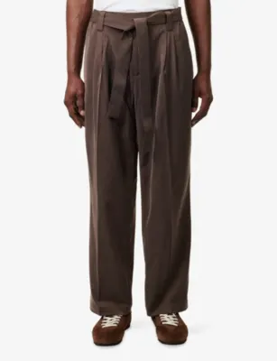 THE COUTURE CLUB Belted Barrel-Leg Woven Trousers detail 3