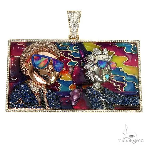 RINA - For Him CUSTOM Rick And Morty Diamond Pendant 66367 – Pendant