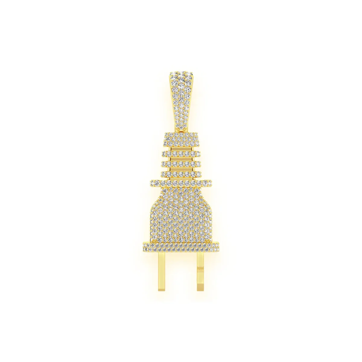 For Him Plug Diamond Pendant in 2.15ctw / Yellow Gold / Natural Diamond – Pendant