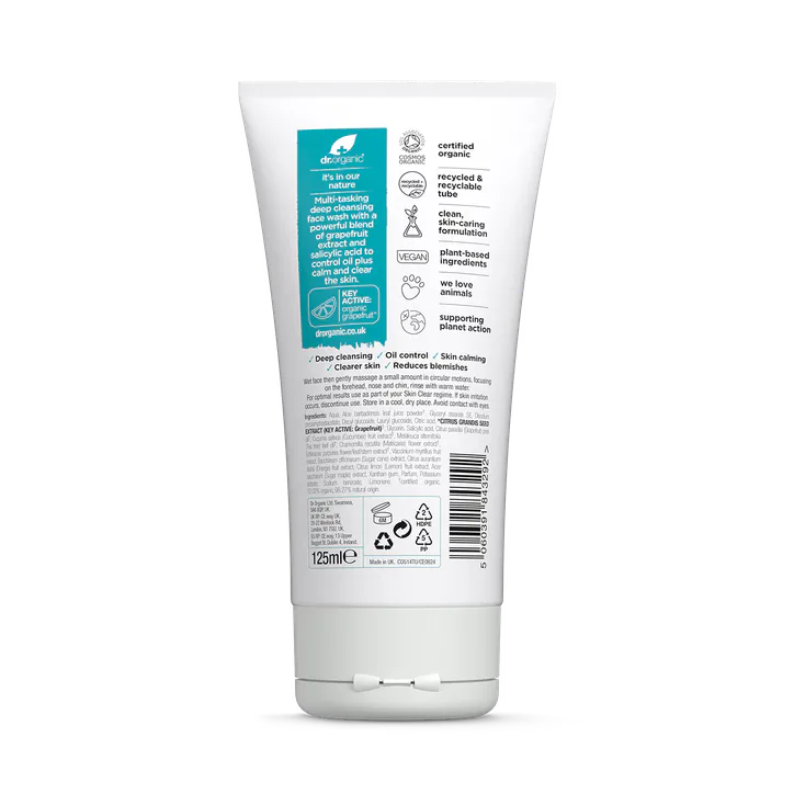 Dr Organic Skin Clear Deep Cleansing Face Wash 125ml detail 2