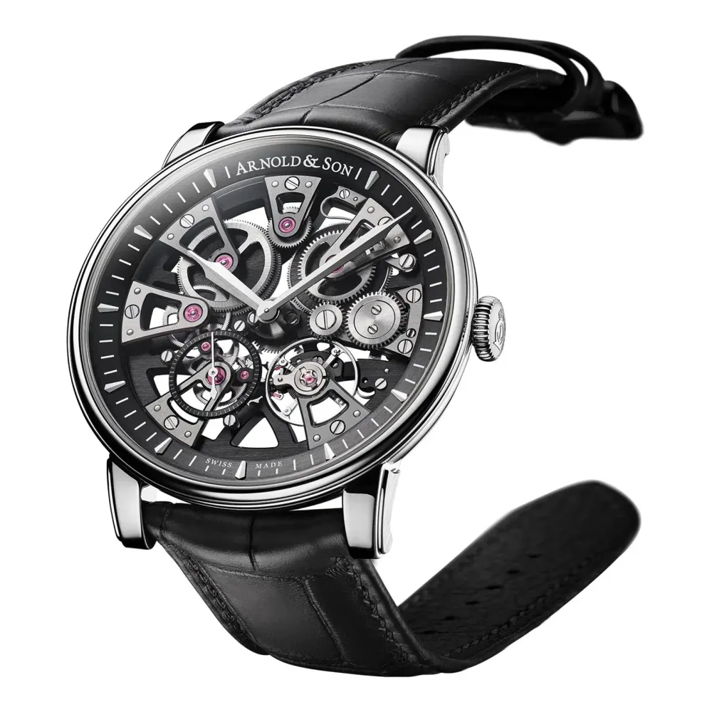 Arnold And Son Chronometry Nebula 41.5mm Steel Mens Watch in Black, additional product view 2