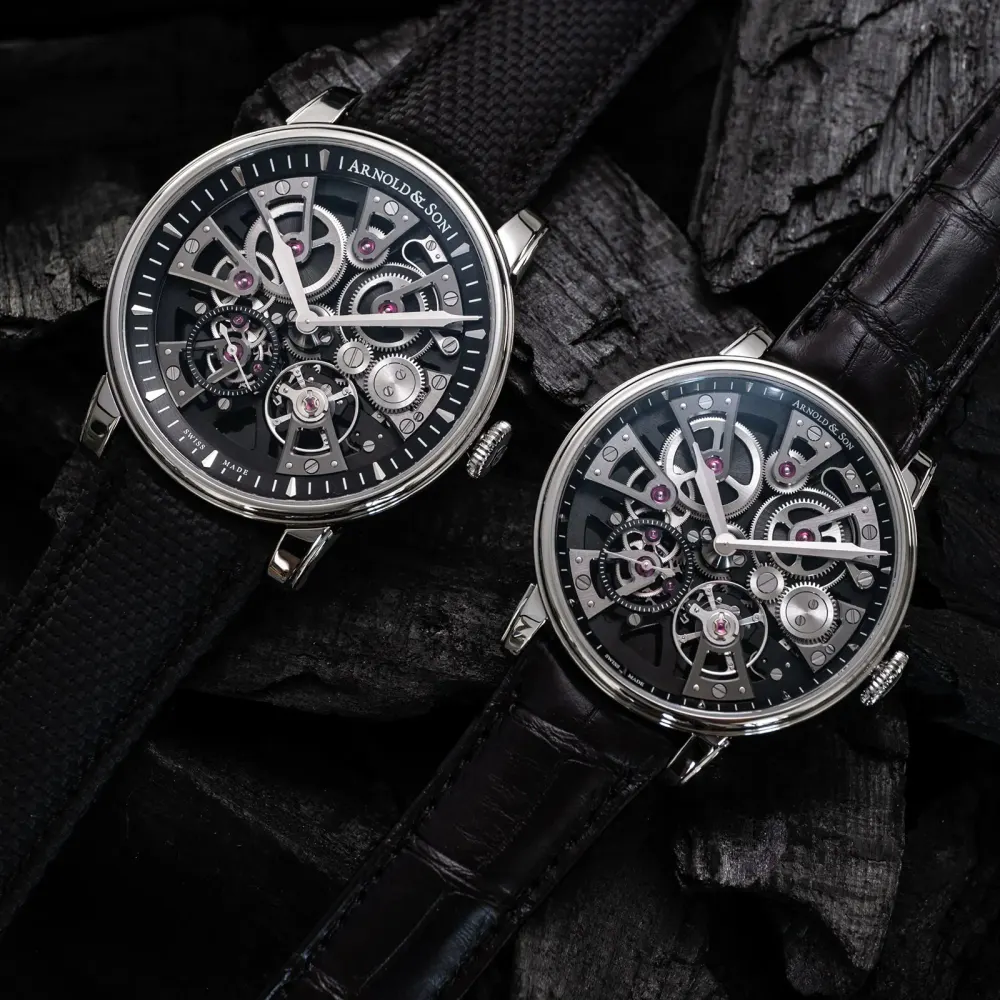 Arnold And Son Chronometry Nebula 41.5mm Steel Mens Watch in Black, additional product view 3
