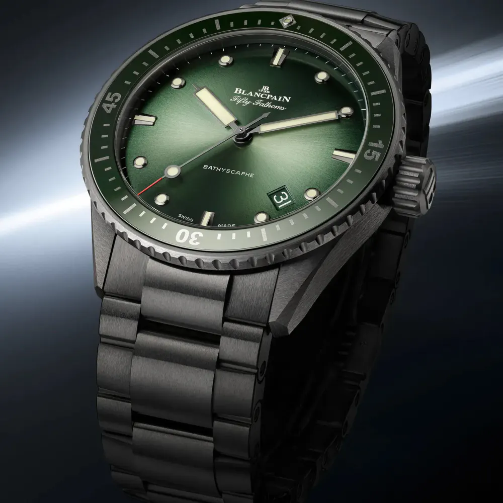 Blancpain Fifty Fathoms Bathyscaphe 43.5mm Mens Watch Green detail 2