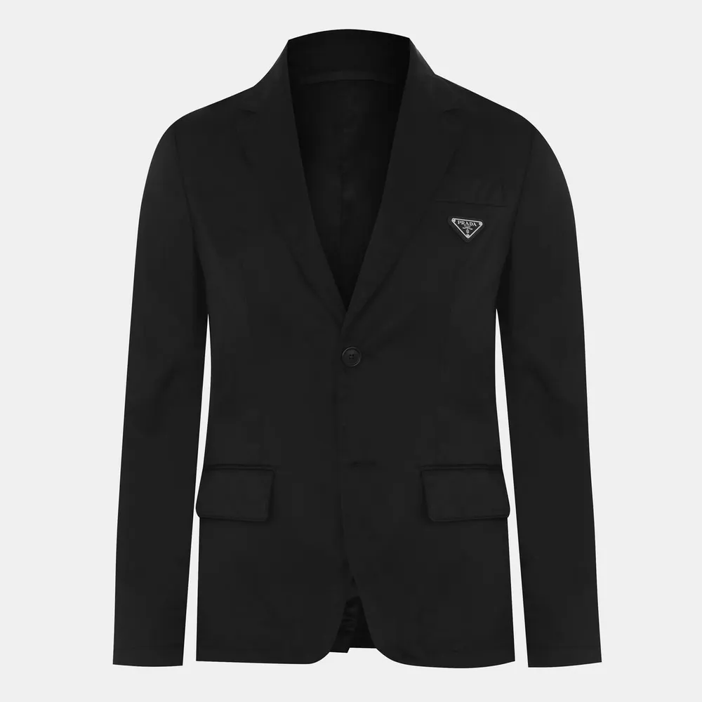 Prada Men's Badge Long Sleeve Blazer