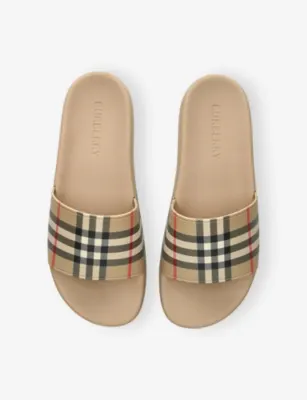 BURBERRY Furley Checked Rubber Sliders - EUR 40 / 6 UK MEN detail 2