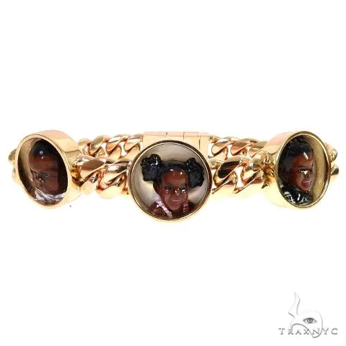 RINA - For Him CUSTOM Custom Made 3D Enamel Face Miami Cuban Bracelet 67728