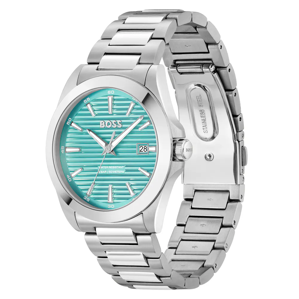 BOSS Strike 41mm Mens Watch Turquoise in Turquoise, additional product view 2