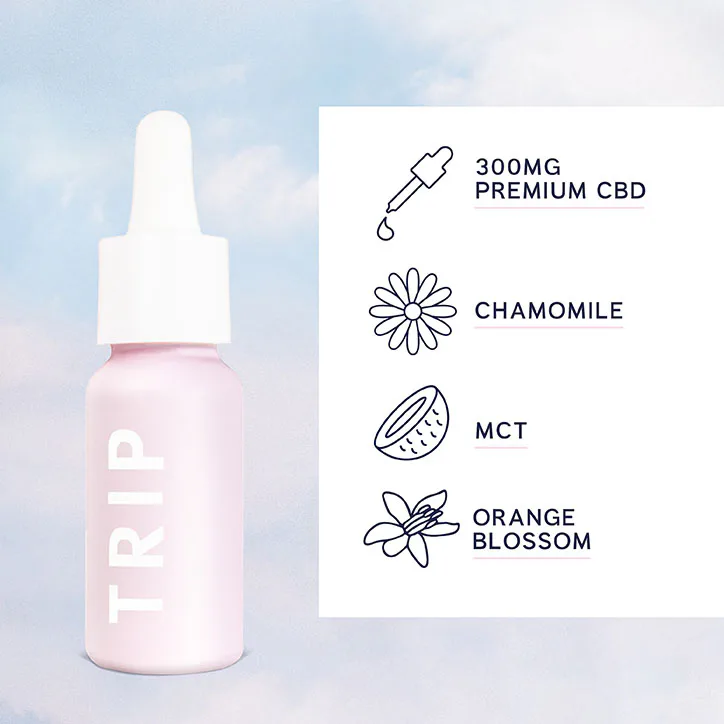 TRIP Orange Blossom & Chamomile CBD Oil 300mg 15ml, additional product view 3
