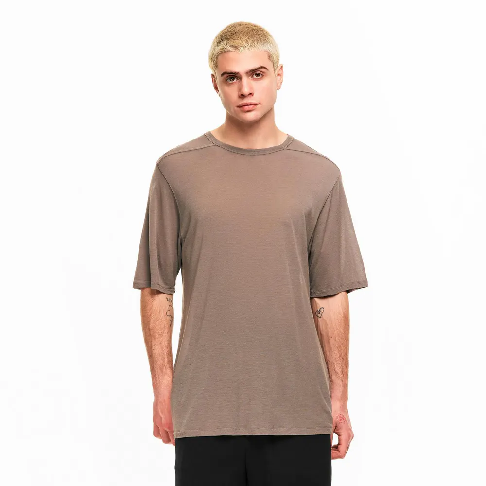Rick Owens Men's Brad T-Shirt in Dust, additional product view 3