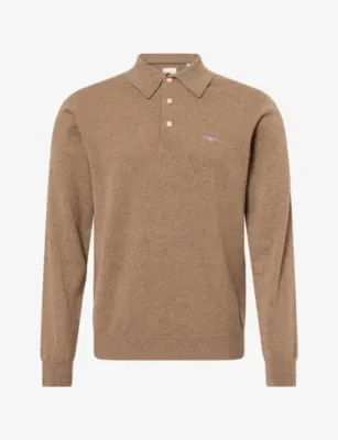 GANT Long-Sleeve Wool Polo Knit