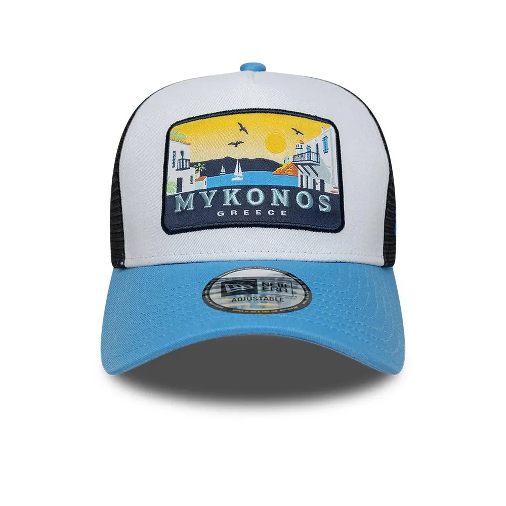New Era Location Patch A-Frame Adjustable Trucker Cap detail 2