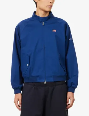 COLE BUXTON Rodeo Embroidered-Logo Cotton Bomber Jacket detail 3