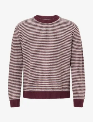 NN07 Russell Stripe Crew Neck Wool-Blend Knit Jumper