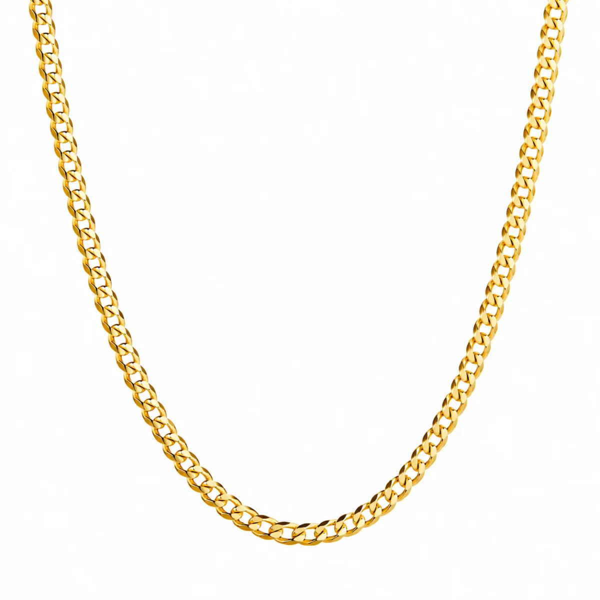 JALGAS - ROYAL CHAIN GROUP 14K Yellow Gold Solid Curb Chain 3.6mm 47127 in 22 Inches – Chain