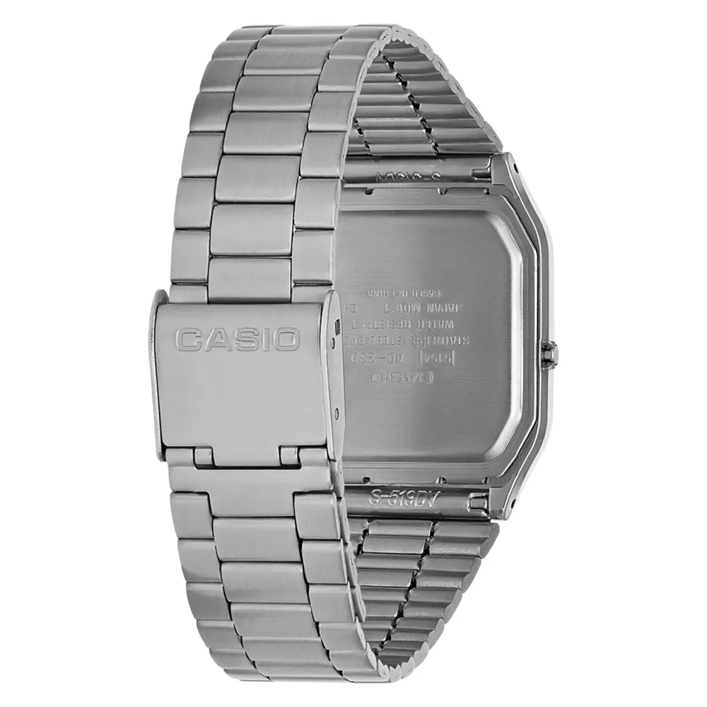 Casio Vintage Retro Collection 38.8mm X 29.8mm Unisex Watch in Black, additional product view 2