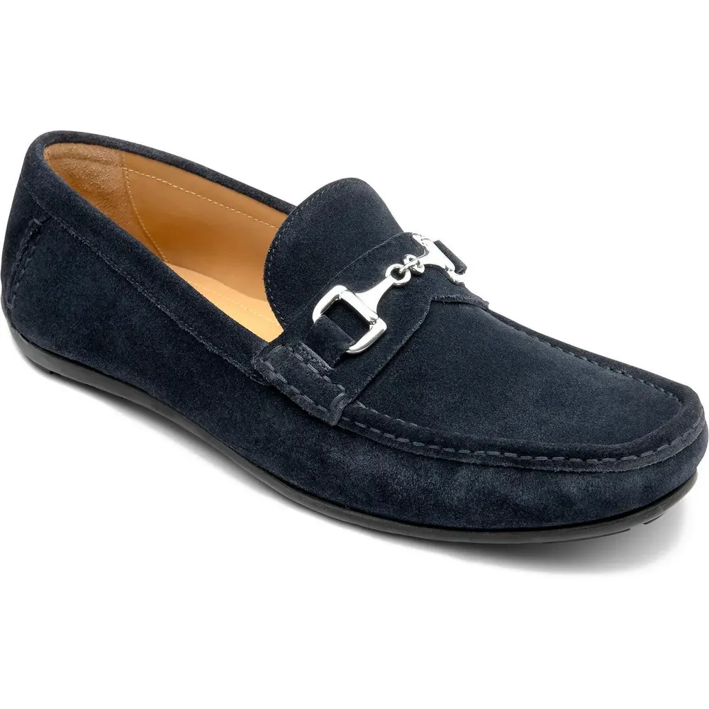 Loake Men's Loafers in Navy Suede, additional product view 2