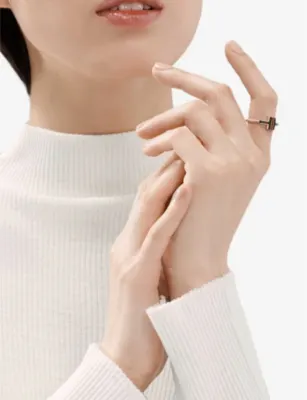 TIFFANY & CO Tiffany T Square 18ct rose-gold and onyx ring - Q detail 2