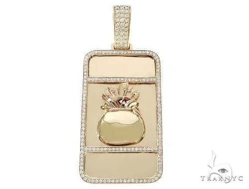 RINA - For Him CUSTOM Custom Made Diamond Money Bag Pendant 65480 – Pendant