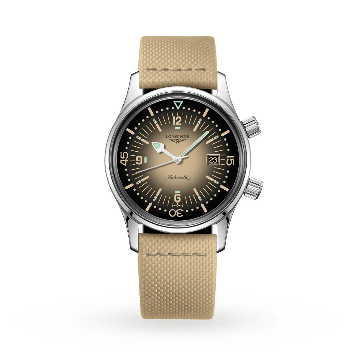 Longines Legend Diver 36mm Mens Watch Beige