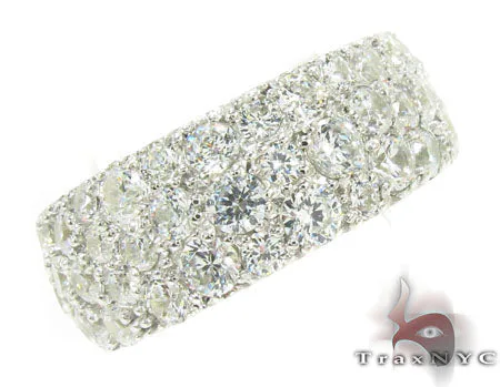 RINA - For Him CUSTOM 3 Row Pave Diamond Ring 31094 in Rose Gold / 5 – Ring