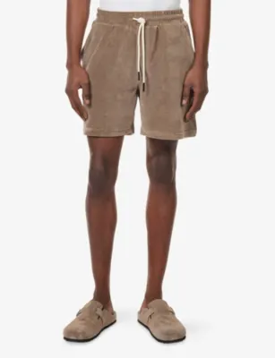 OAS Morel Cotton-Blend Velour Shorts in MOREL, additional product view 3