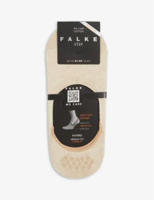 FALKE Step anti-slip cotton-blend socks - 11-13 in Sand Mel. – Mens | Underwear & socks | Socks | Plain Socks
