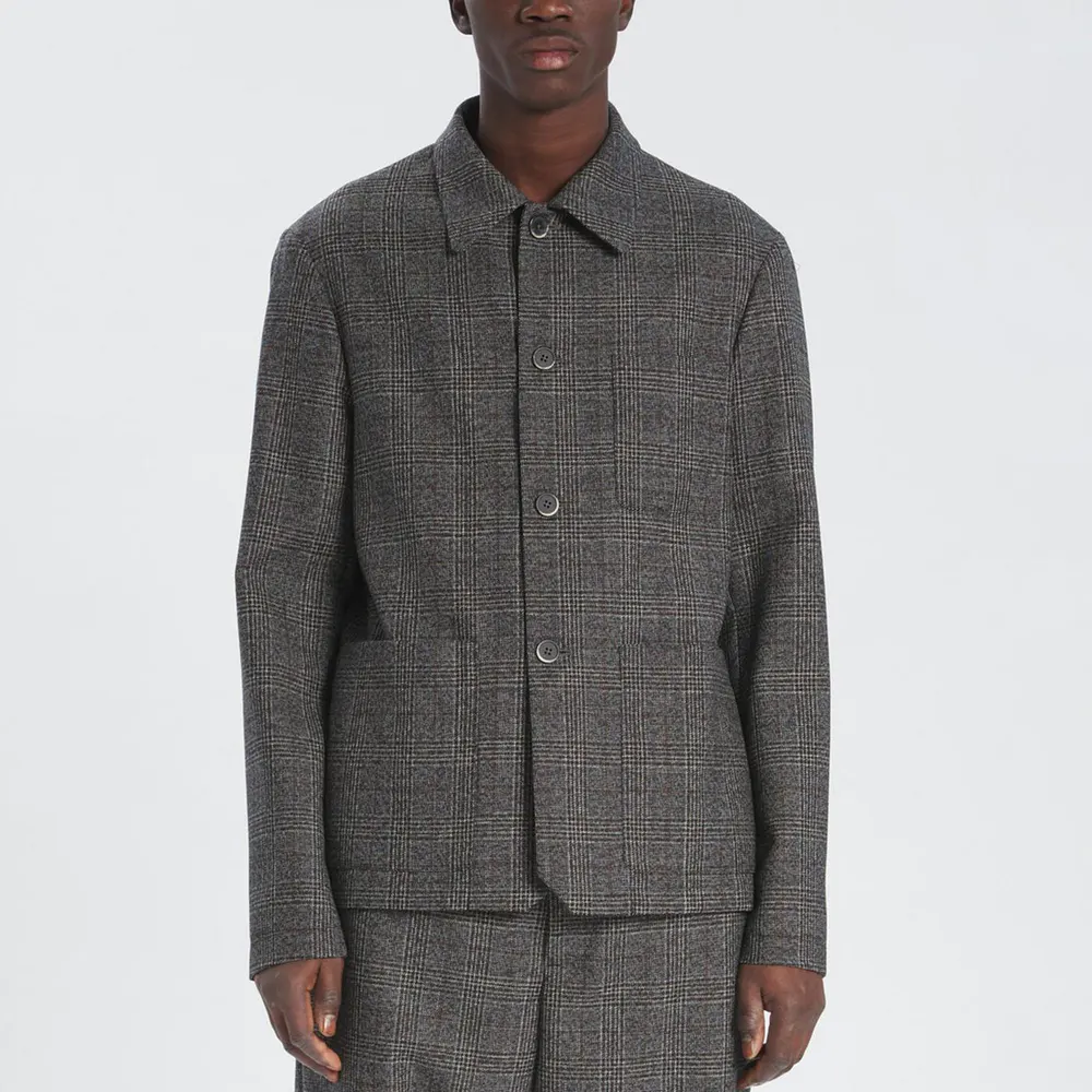 Barena Men's Visal Linen Long Sleeve Overshirt in Unico UNI, additional product view 2
