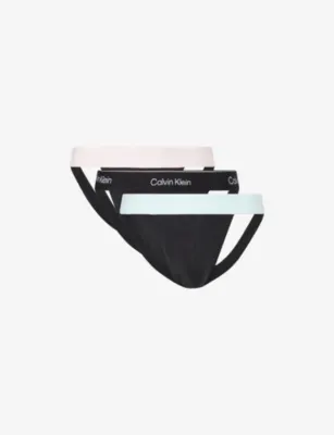 CALVIN KLEIN Icon Pack of Three Stretch-Cotton Jock Straps