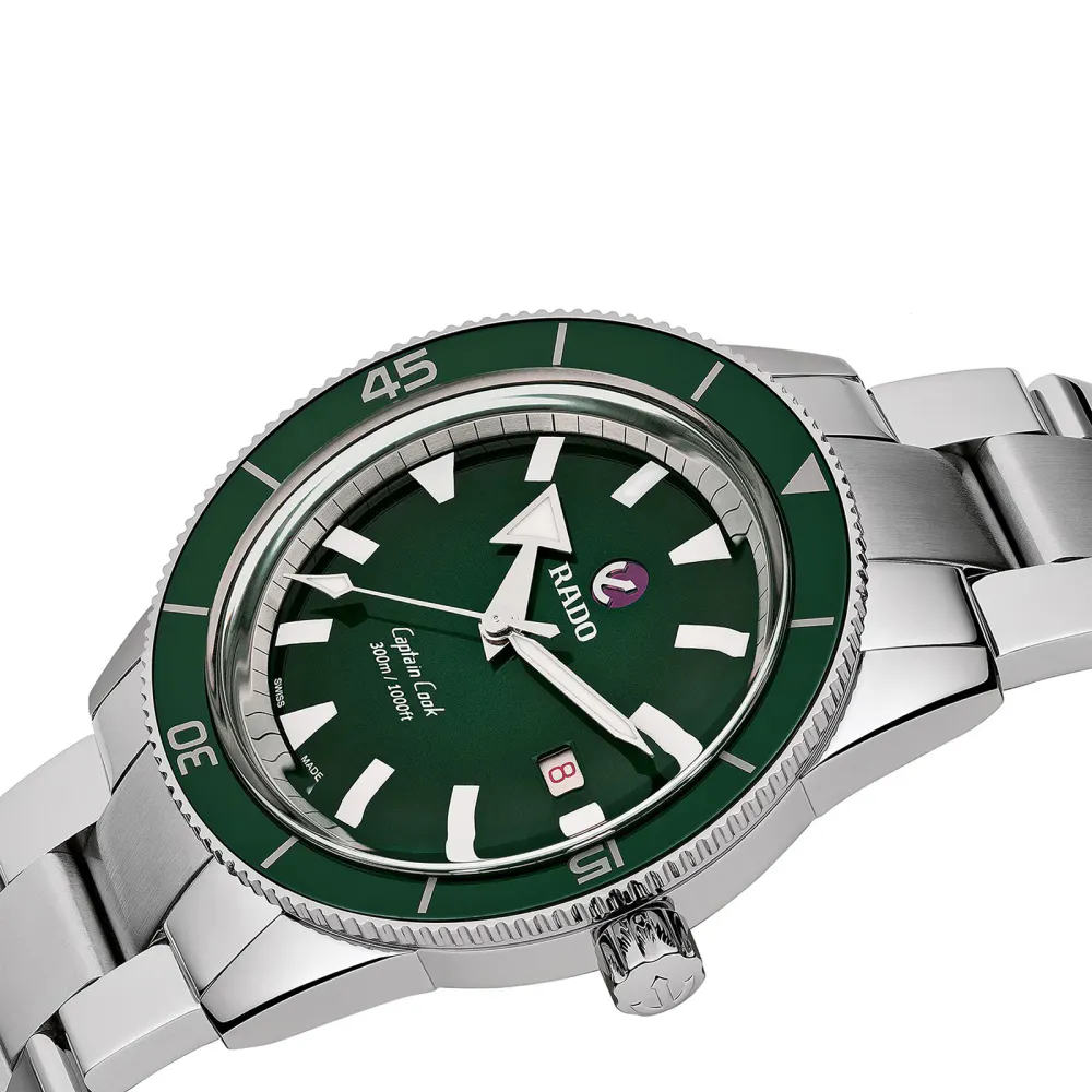 Rado Captain Cook Green Automatic Mens Watch in Green, additional product view 3