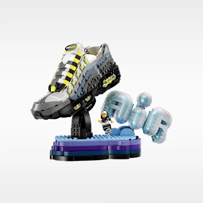 Nike Air Max 95 x LEGO® Set Sneaker-Building Kit with Exclusive Minifigure - Grey/Turquoise Blue/Multi-Colour