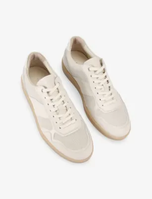 KURT GEIGER LONDON Lloyd Leather and Mesh Trainers - EUR 45 / 11 UK MEN in White, additional product view 2