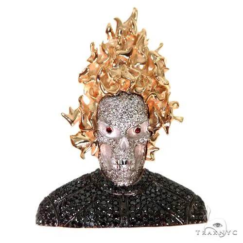 RINA - For Him CUSTOM Custom Made Ghost Rider Diamond Pendant 67613 – Pendant