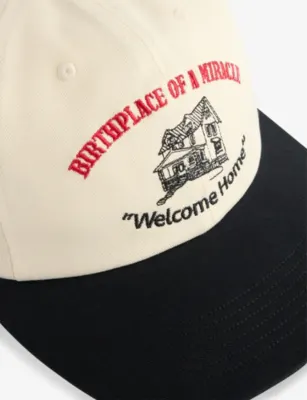 PALY HOLLYWOOD Welcome Home Cotton Baseball Cap in WHITE, additional product view 2