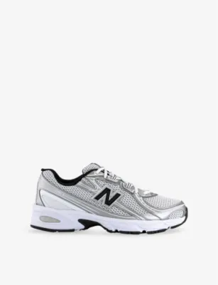 NEW BALANCE 740 V2 Branded Mesh Low-Top Trainers - 9 in WHITE SILVER BLACK – Mens | Trainers | Lace up trainers