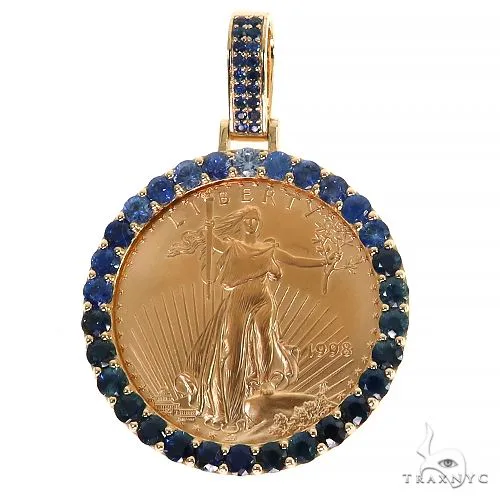PIA - For Him GEMSTONES Gold 1 Ounce Sapphire Bezel Pendant 68084 in Yellow – Pendant