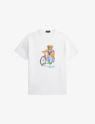 POLO RALPH LAUREN Bike Polo Bear Printed Cotton T-Shirt