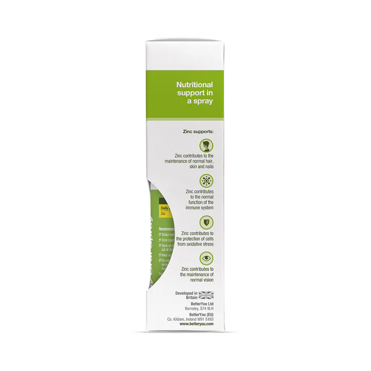 BetterYou Zinc Daily Oral Spray Lemon & Lime 10 mg 50 ml, additional product view 3