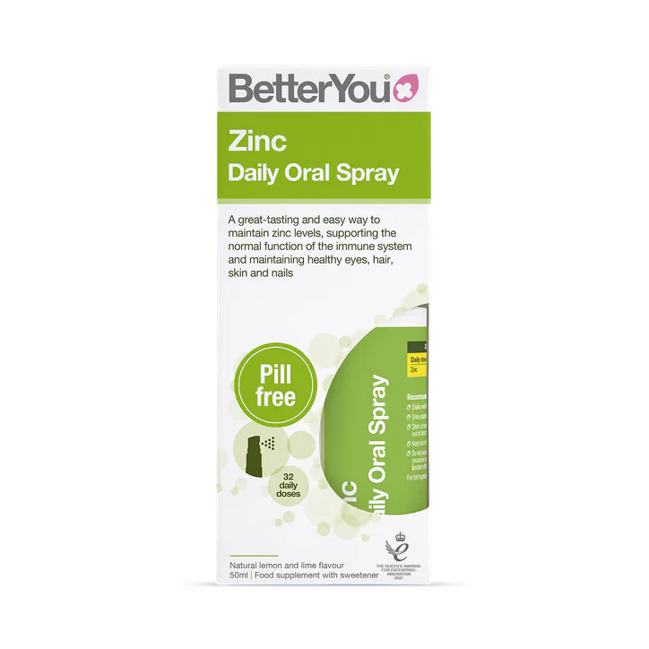 BetterYou Zinc Daily Oral Spray Lemon & Lime 10 mg 50 ml