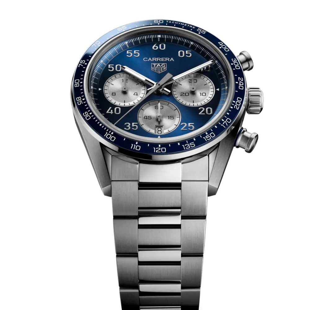 TAG Heuer Carrera Chronograph Sport Automatic 42mm Mens Watch Blue detail 2