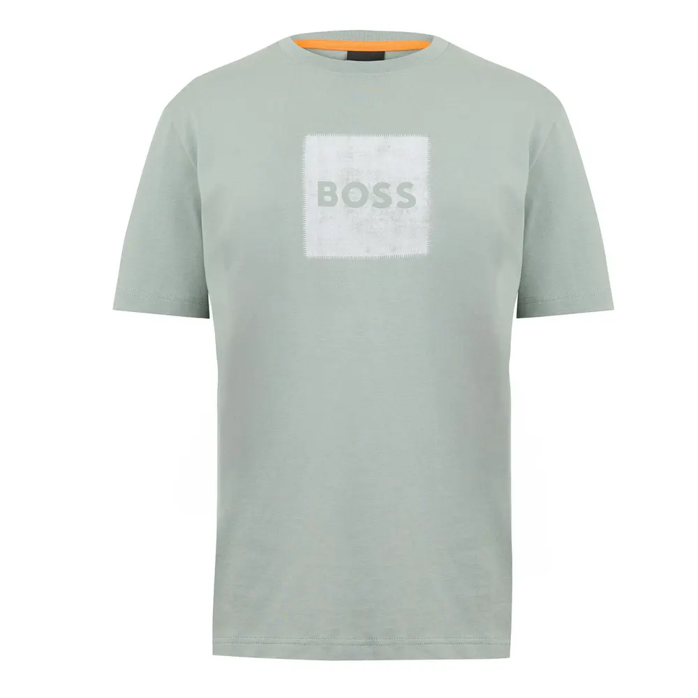Boss Mens BOSS ORANGE Short Sleeve T-Shirt with Contemporary Stitched Logo