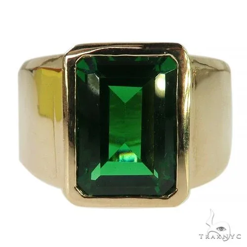 RINA - For Him FACTORY 14K Gold Emerald Ring 67951 in Rose Gold / 8 – Ring