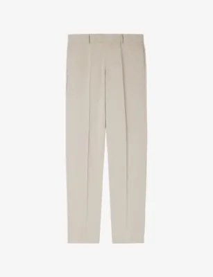 SANDRO Regular-Fit Straight-Leg Wool Trousers - NAVY BLUE - XXXXL