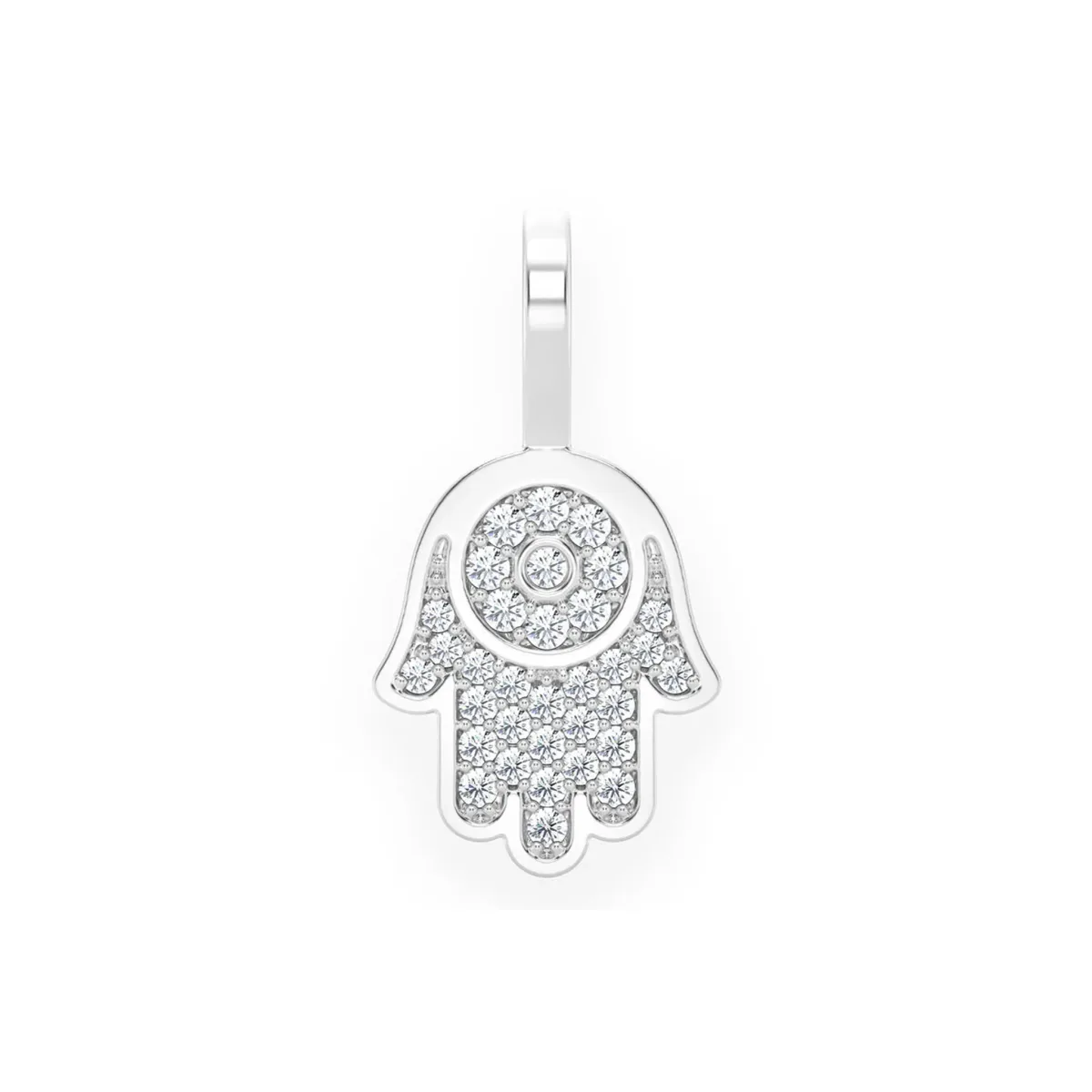For Him Mini Hamsa Diamond Pendant