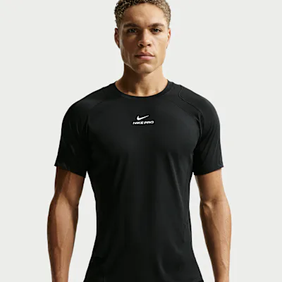 Nike Pro Training Men's Dri-FIT ADV Short-Sleeve Top - Black/Black/White