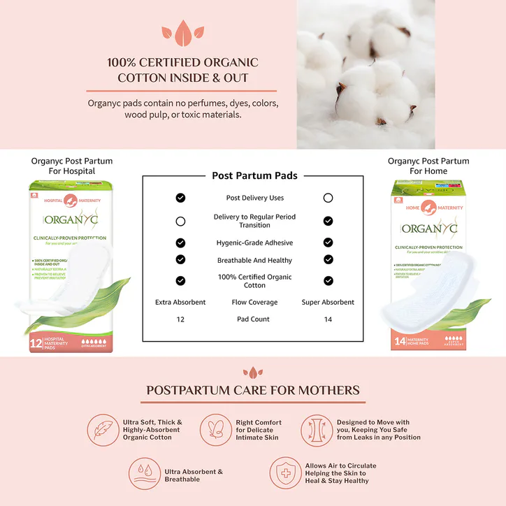Organyc Maternity Pads (Home) 14’s detail 2