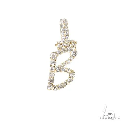 RINA - For Him CUSTOM Custom Made Initial 'B' Diamond Pendant 66576 in Rose Gold – Pendant