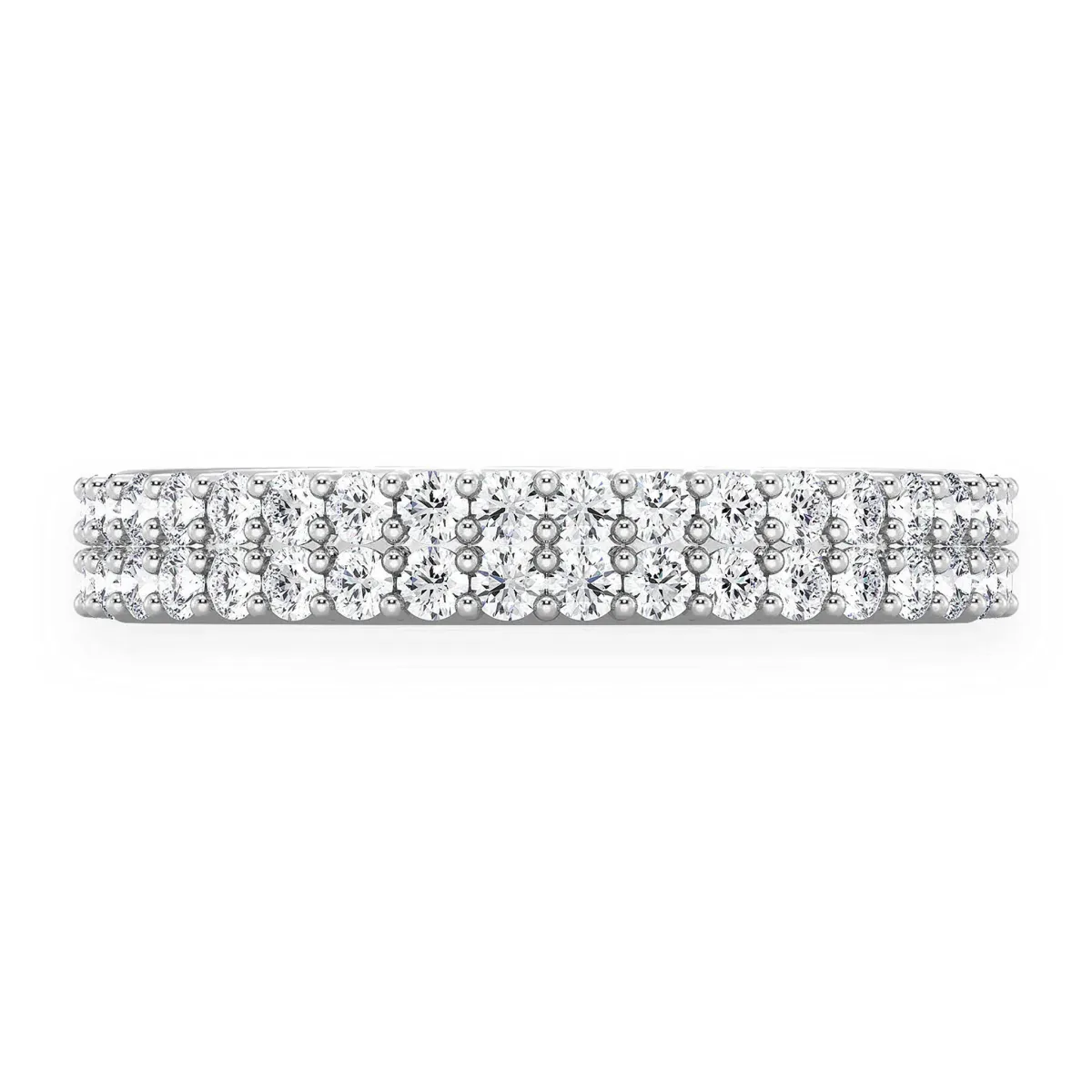 For Him Two Row Band Ring in Rose Gold / Natural Diamond – Ring